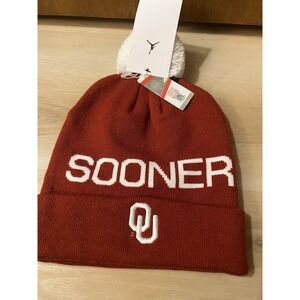 University of Oklahoma Sooners Beanie Winter Knit Hat Stocking Cap OU NCAA‎ Red